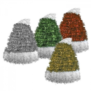 93-2462 ΣΚΟΥΦΟΣ ΔΙΑΚΟΣΜΟΤΙΚΟ TINSEL 35x27cm χονδρική, Χριστουγεννιάτικα χονδρική