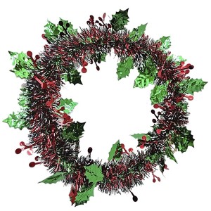 93-2463 ΣΤΕΦΑΝΙ ΔΙΑΚΟΣΜΗΤΙΚΟ TINSEL φ30cm χονδρική, Χριστουγεννιάτικα χονδρική