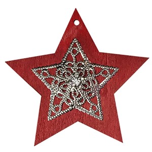 93-2465 ΑΣΤΕΡΙ ΚΡΕΜΑΣΤΟ ΜΕ ΠΕΤΡΑΔΙ 10cm χονδρική, Χριστουγεννιάτικα χονδρική