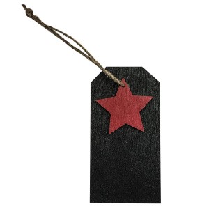 93-2468 ΚΡΕΜΑΣΤΟ ΞΥΛΙΝΟ ΟΡΘΟΓΩΝΙΟ ΜΕ ΑΣΤΕΡΙ 9,5x5cm χονδρική, Χριστουγεννιάτικα χονδρική
