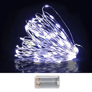 93-2562  50 microLED ΜΠΑΤΑΡΙΑΣ COPPER  ΛΕΥΚΟ ΨΥΧΡΟ ΣΤΑΘΕΡΑ  χονδρική, Χριστουγεννιάτικα χονδρική