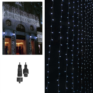 93-2574 100 led Λευκά Εξωτερικά Κουρτίνα-Επέκταση l. V. (δεν Περιέχεται ο Μετασχηματιστής)  χονδρική, Χριστουγεννιάτικα χονδρική