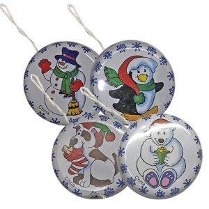 93-2610 ΓΙΟΓΙΟ ΜΕΤΑΛΛΙΚΟ XMAS Φ5,5cm χονδρική, Χριστουγεννιάτικα χονδρική