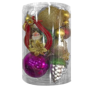 93-2655 ΜΠΑΛΕΣ XMAS ΜΙΞ ΣΕ ΚΟΥΤΙ ΠΑΚ=21x Φ14cm χονδρική, Χριστουγεννιάτικα χονδρική