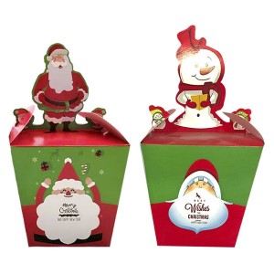 93-2685 ΚΟΥΤΙ ΧΑΡΤΙΝΟ XMAS ΦΙΓΟΥΡΑ 18χ10,5χ10,5cm χονδρική, Χριστουγεννιάτικα χονδρική