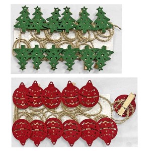 93-2801 ΓΙΡΛΑΝΤΑ ΜΕ 12 ΣΤΟΛΙΔΙΑ XMAS ΣΤΟΛΙΔΙ ~4cm χονδρική, Χριστουγεννιάτικα χονδρική