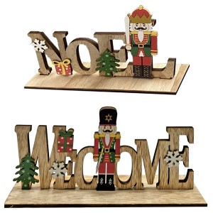 93-2941 ΔΙΑΚΟΣΜΗΤΙΚΟΣ WELCOME ΚΑΡΥΟΘΡΑΥΣΤΗΣ 21x14cm χονδρική, Χριστουγεννιάτικα χονδρική