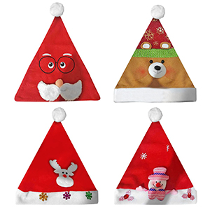 93-2951 ΣΚΟΥΦΟΣ ΑΓΙΟΥ ΠΑΙΔΙΚΟΣ ΜΕ ΦΙΓΟΥΡΑ XMAS 34x25cm χονδρική, Χριστουγεννιάτικα χονδρική