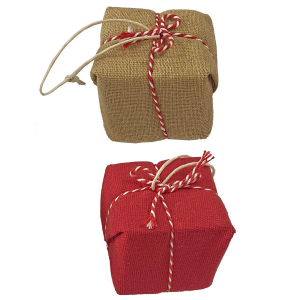 93-3027 Στολίδι Κρεμαστό Δωράκι Τσουβάλι 5x5x5cm χονδρική, Χριστουγεννιάτικα χονδρική