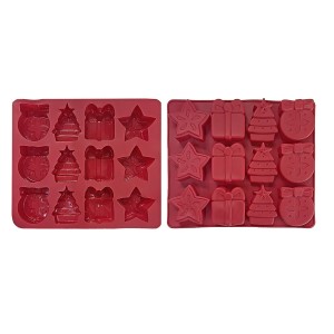 93-3062 ΦΟΡΜΑ ΣΙΛΙΚΟΝΗΣ XMAS 22x19cm χονδρική, Χριστουγεννιάτικα χονδρική