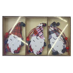 93-3141 Στολίδια Ξύλινοι Άγιοι 6τεμ σε Display Κουτί=18x10cm, Στολίδι= ~8,5x5cm χονδρική, Χριστουγεννιάτικα χονδρική