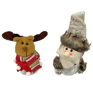 93-3172 ΦΙΓΟΥΡΑ XMAS ΜΕ ΒΑΖΑΚΙ 24cm χονδρική, Χριστουγεννιάτικα χονδρική