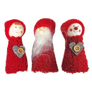 93-3177 Στολίδια Φιγούρες Xmas σετ=3 τεμ 10cm χονδρική, Χριστουγεννιάτικα χονδρική