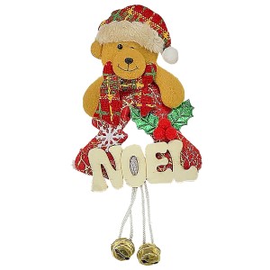 93-3178 ΔΕΝΤΡΟ ΜΕ ΑΡΚΟΥΔΟ NOEL ΜΕ ΚΑΜΠΑΝΑΚΙΑ 22cm χονδρική, Χριστουγεννιάτικα χονδρική