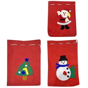 93-3187 ΤΣΑΝΤΑ ΠΟΥΓΚΙ ΤΣΟΧΙΝΟ XMAS 30x20cm χονδρική, Χριστουγεννιάτικα χονδρική
