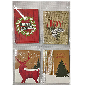 93-3294 ΚΑΡΤΕΣ ΕΥΧΕΤΗΡΙΕΣ XMAS ΣΕΤ 12ΤΕΜ 10x7cm χονδρική, Χριστουγεννιάτικα χονδρική