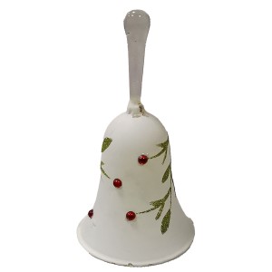 93-3295 ΚΑΜΠΑΝΑΚΙ ΓΥΑΛΙΝΟ XMAS 15,5xΦ8cm χονδρική, Χριστουγεννιάτικα χονδρική