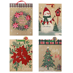 93-3350 ΤΣΑΝΤΑ ΔΩΡΟΥ XMAS 46x33x13cm χονδρική, Χριστουγεννιάτικα χονδρική
