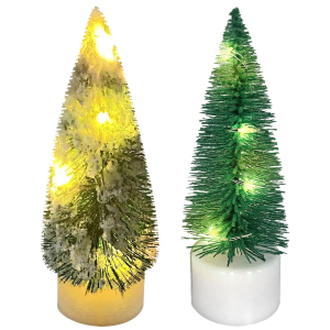 93-3370 ΔΕΝΤΡΑΚΙ ΠΡΑΣΙΝΟ LED ΜΠΑΤΑΡΙΑΣ 12cm χονδρική, Χριστουγεννιάτικα χονδρική