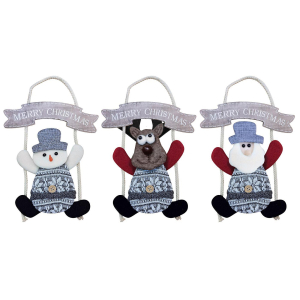 93-3387 Φιγούρα Κρεμαστή Xmas με Σχοινί 23x19cm χονδρική, Χριστουγεννιάτικα χονδρική