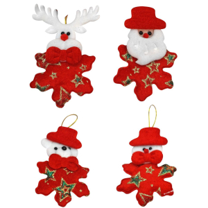 93-3391 Στολίδι Κρεμαστό Xmas με Glitter 12x9cm χονδρική, Χριστουγεννιάτικα χονδρική