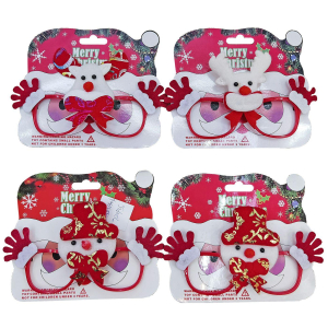 93-3394 Γυαλιά Xmas Φιγούρες με Χέρια 16x14cm χονδρική, Χριστουγεννιάτικα χονδρική