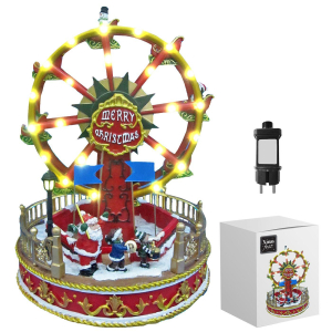 93-3457 Παράσταση Xmas Ρόδα Λούνα Παρκ 30x22,5x22,5cm χονδρική, Χριστουγεννιάτικα χονδρική