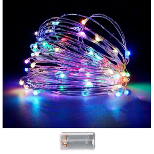 93-3488 100 Λαμπάκια led Copper Μπαταρίας Πολύχρωμα σε Σειρά με Controller Ip20 10,3m χονδρική, Χριστουγεννιάτικα χονδρική