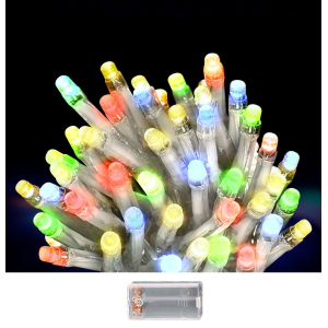 93-3489 50 Λαμπάκια led Μπαταρίας Πολύχρωμα σε Σειρά με Controller Ip20 5,2m χονδρική, Χριστουγεννιάτικα χονδρική
