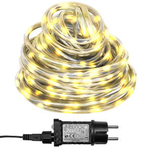 93-3493 Φωτοσωλήνας 400 led 20m Λευκός Θερμός με Προγράμματα Ip44 Φ11mm 20m (+3m Extra Καλώδιο) χονδρική, Χριστουγεννιάτικα χονδρική