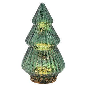 93-3527 Φανάρι led Γυάλινο Δέντρο Αντικέ Copper 22x12,5cm χονδρική, Χριστουγεννιάτικα χονδρική