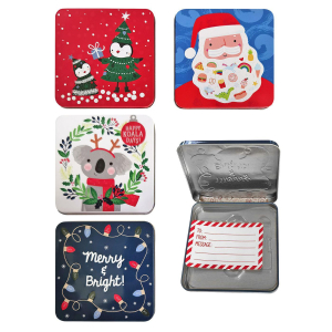 93-3593 Κουτί Μεταλλικό Xmas Μικρό 10x10cm χονδρική, Χριστουγεννιάτικα χονδρική