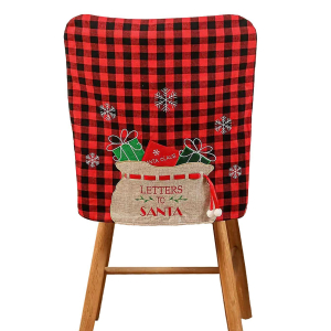 93-3604 Κάλυμμα Καρέκλας Xmas Καρώ 50x47cm χονδρική, Χριστουγεννιάτικα χονδρική