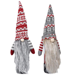 93-3618 Θήκη Κρασιού Gnome με Μούσια 30x12cm χονδρική, Χριστουγεννιάτικα χονδρική