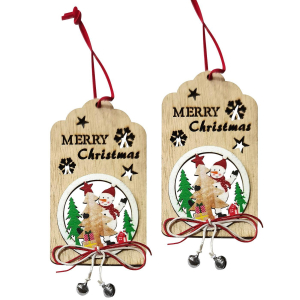 93-3639 Merry Christmas με Καμπανάκι 11,5x7cm χονδρική, Χριστουγεννιάτικα χονδρική