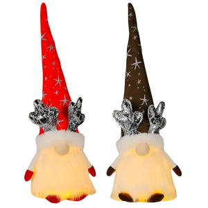 93-3648 Άγιος Gnome με Κερατάκια Ταράνδου 50cm χονδρική, Χριστουγεννιάτικα χονδρική