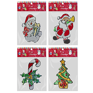 93-531 ΑΥΤΟΚΟΛΗΤΑ GELLY XMAS ΣΧΕΔΙΑ DECORATION ΚΑΡ=25x15cm χονδρική, Χριστουγεννιάτικα χονδρική