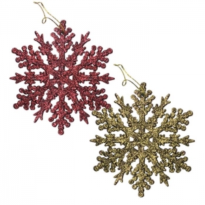 93-656 ΧΙΟΝΟΝΥΦΑΔΑ GLITTER ΣΕΤ=2ΤΕΜ 9,5cm χονδρική, Χριστουγεννιάτικα χονδρική