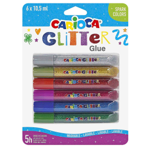 96-619 Κόλα Glitter Classic σετ=6τεμ Carioca 6x10.5ml χονδρική, Σχολικά χονδρική