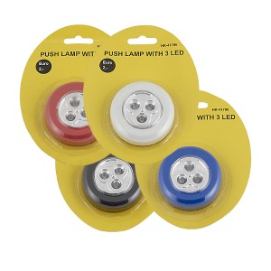 96-706 ΦΩΤΑΚΙ 3LED ΠΑΤΑΣ & ΑΝΑΒΕΙ Φ6,7cm χονδρική, Ψιλικά χονδρική