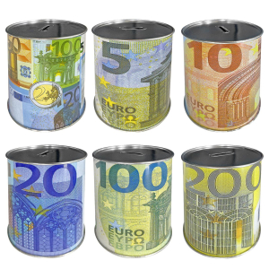 96-766 Κουμπαράς Μεταλλικός Ευρώ 12x11,5cm χονδρική, Δώρα χονδρική