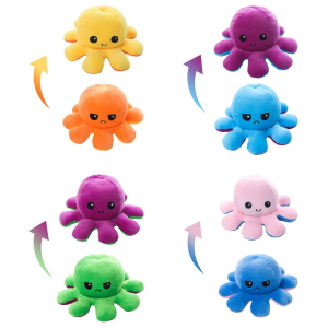 96-842 Χταπόδι Λούτρινο Αντιστρεπτό-Octopus Reversible 20cm χονδρική, Παιχνίδια χονδρική