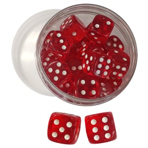 96-853 ΖΑΡΙΑ ΚΟΚΚΙΝΑ ΔΙΑΦΑΝΗ ΣΕΤ=32ΤΕΜ 1,8cm χονδρική, Χριστουγεννιάτικα χονδρική