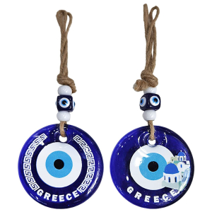 96-913 Γούρι Μάτι Greece με Σπίτι & Μπίλιες Φ7,5cm Υ:21cm χονδρική, Ψιλικά χονδρική